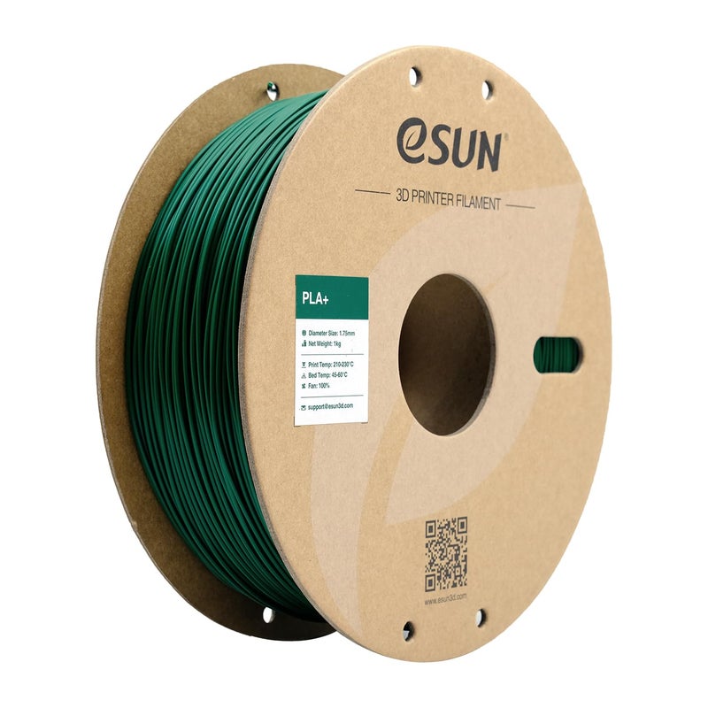 eSUN PLA+ Filament 1.75mm, 3D Printer Filament PLA Plus, Dimensional Accuracy +/- 0.03mm, 1KG Spool (2.2 LBS) 3D Printing Filament for 3D Printers, Green - Image 1